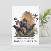Gordon Setter, jachtseizoen Kaart (Staand voorkant)