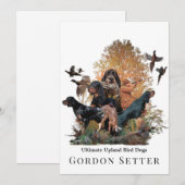 Gordon Setter, jachtseizoen Kaart (Voorkant / Achterkant)