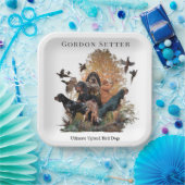 Gordon Setter, jachtseizoen Papieren Bordje (Feest)