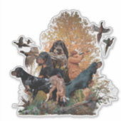 Gordon Setter, jachtseizoen Sticker (Voorkant)