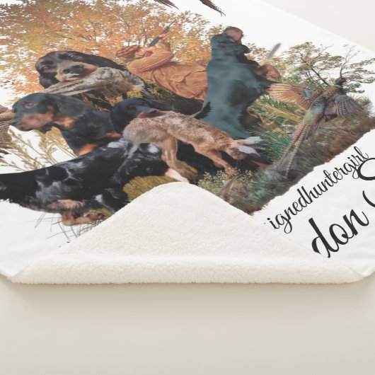 Gordon Setter, jachtseizoen Wood Wall Art Coffee Sherpa Deken (3/4)