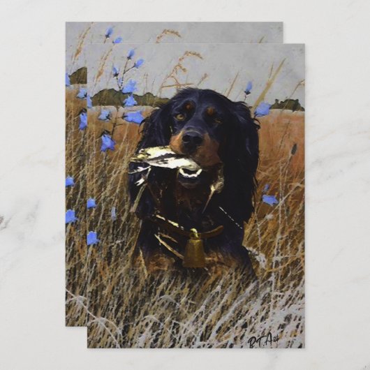 Gordon Setter Kaart (Voorkant / Achterkant)