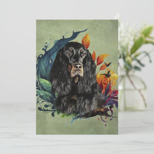 Gordon Setter Kaart (Staand voorkant)