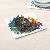 Gordon Setter Kartonnen Onderzetters (Schuin)