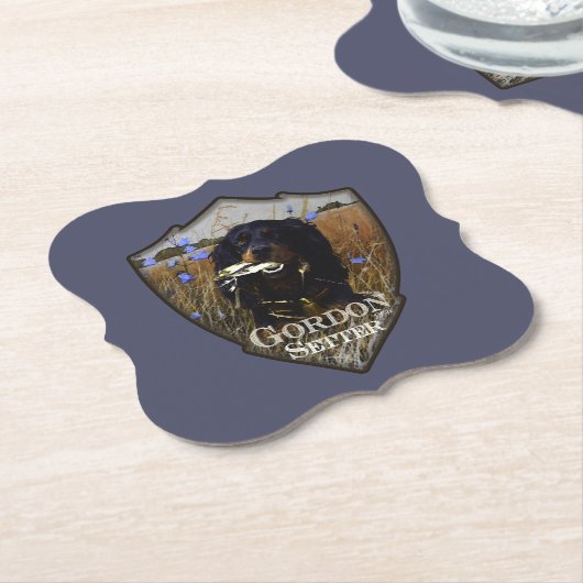 Gordon Setter Kartonnen Onderzetters (Gekanteld)