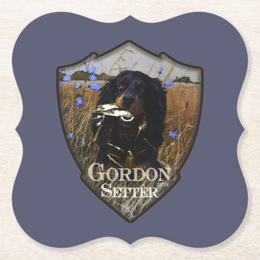 Gordon Setter Kartonnen Onderzetters (Voorkant)