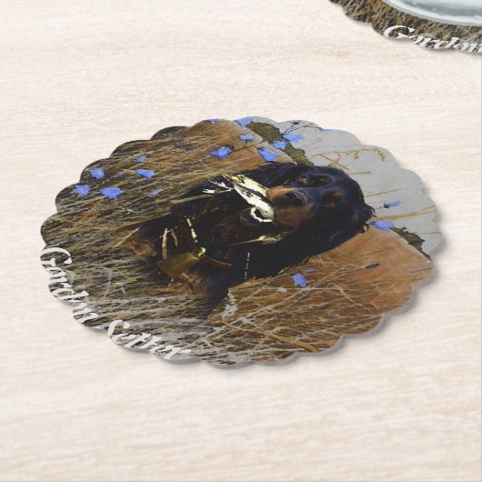 Gordon Setter Kartonnen Onderzetters (Gekanteld)