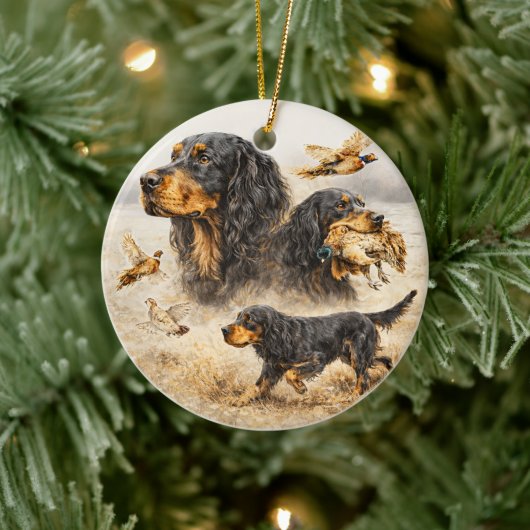 Gordon Setter Keramisch Ornament (Boom)