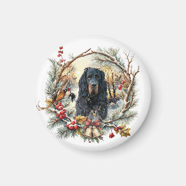 Gordon Setter Kerstvreugde – Seizoensgebonden Hond Magneet
