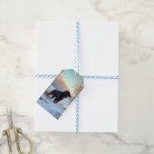 Gordon Setter Laat het Sneeuwen Kerstmis Cadeaulabel (Met Touw)