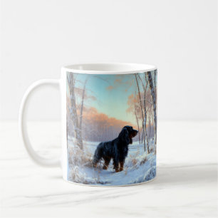 Gordon Setter Laat het Sneeuwen Kerstmis Koffiemok