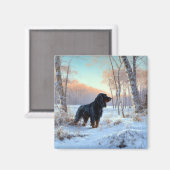 Gordon Setter Laat het Sneeuwen Kerstmis Magneet (Voorkant / Achterkant)