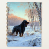 Gordon Setter Laat het Sneeuwen Kerstmis Planner (Voorkant)