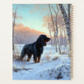 Gordon Setter Laat het Sneeuwen Kerstmis Planner (Achterkant)