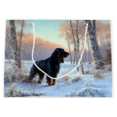 Gordon Setter liet het sneeuwen Kerstmis Groot Cadeauzakje (Voorkant)