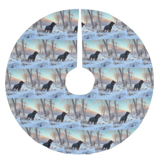 Gordon Setter liet het sneeuwen Kerstmis Kerstboom Rok (Voorkant)