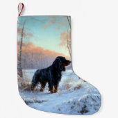 Gordon Setter liet het sneeuwen Kerstmis Kleine Kerstsok (Voorkant)