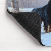 Gordon Setter liet het sneeuwen Kerstmis Muismat (Hoek)