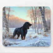 Gordon Setter liet het sneeuwen Kerstmis Muismat (Voorkant)