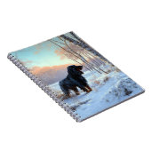 Gordon Setter liet het sneeuwen Kerstmis Notitieboek (Rechterzijde)