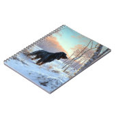 Gordon Setter liet het sneeuwen Kerstmis Notitieboek (Linkerzijde)