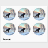 Gordon Setter liet het sneeuwen Kerstmis Ronde Sticker (Vel)