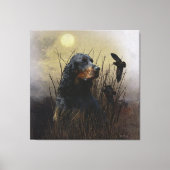Gordon Setter , maatje voor jagers Canvas Afdruk (Voorkant)