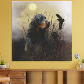 Gordon Setter , maatje voor jagers Canvas Afdruk (Insitu (Woonkamer))