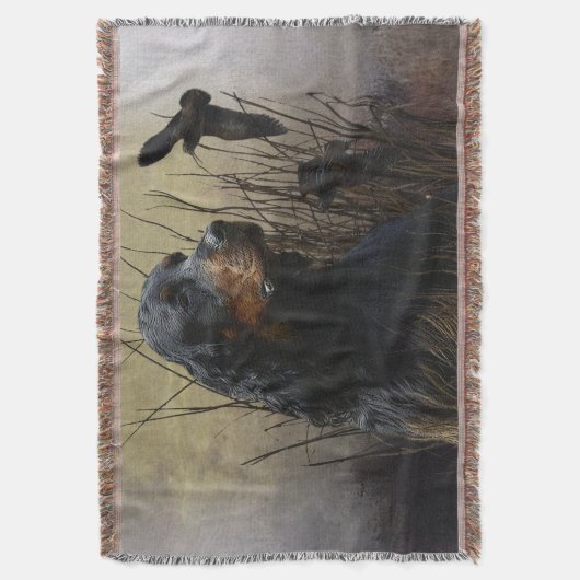 Gordon Setter , maatje voor jagers Deken (Voorkant Verticaal)