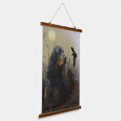 Gordon Setter , maatje voor jagers Hangend Wandkleed (Gebogen)