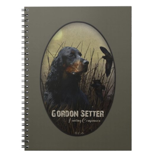 Gordon Setter , maatje voor jagers Notitieboek (Voorkant)