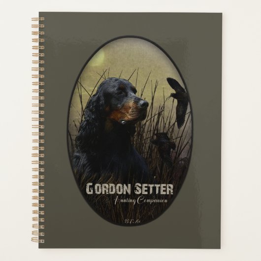 Gordon Setter , maatje voor jagers Planner (Voorkant)