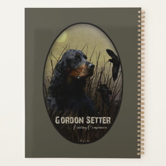 Gordon Setter , maatje voor jagers Planner (Achterkant)