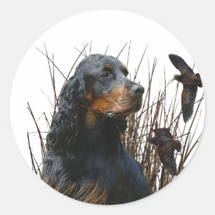Gordon Setter , maatje voor jagers Ronde Sticker