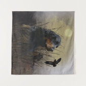 Gordon Setter , maatje voor jagers Wandkleed (Voorkant (horizontaal))