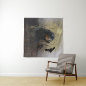 Gordon Setter , maatje voor jagers Wandkleed (In Situ (horizontaal))