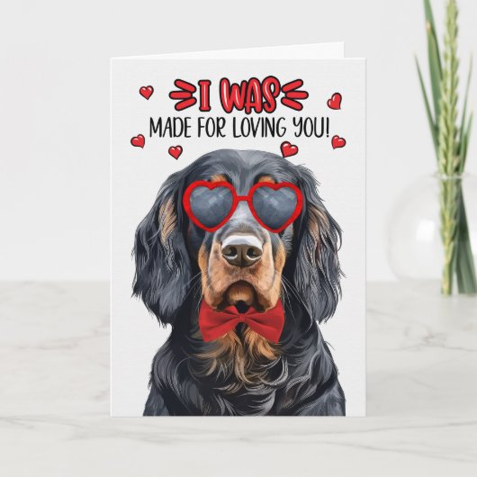 Gordon Setter Made voor je Valentijn Feestdagen Kaart (Voorkant)