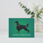 Gordon Setter Merry-kerstontwerp Feestdagenkaart (Staand voorkant)