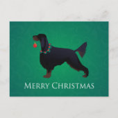 Gordon Setter Merry-kerstontwerp Feestdagenkaart (Voorkant)