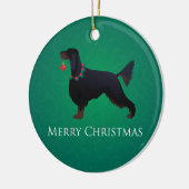 Gordon Setter Merry-kerstontwerp Keramisch Ornament (Links)