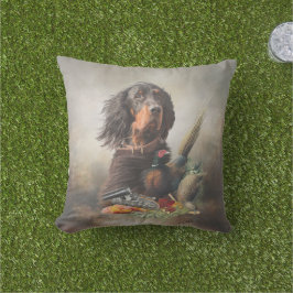 Gordon setter met fazanten, Art Buitenkussen