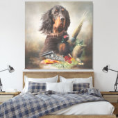 Gordon setter met fazanten, Art Canvas Afdruk (Insitu (Slaapkamer))
