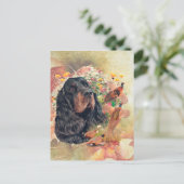Gordon setter met fazanten, Art Feestdagenkaart (Staand voorkant)