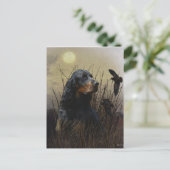 Gordon setter met fazanten, Art Feestdagenkaart (Staand voorkant)