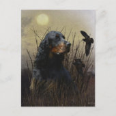 Gordon setter met fazanten, Art Feestdagenkaart (Voorkant)