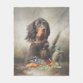 Gordon setter met fazanten, Art Fleece Deken (Voorkant)