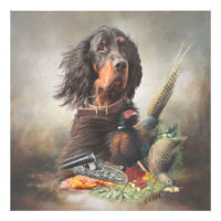 Gordon setter met fazanten, Art
