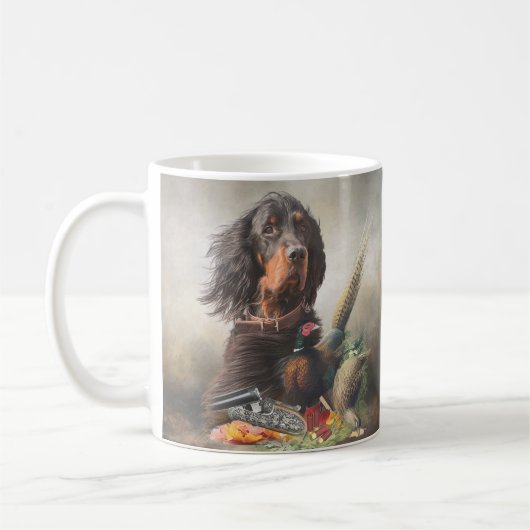 Gordon setter met fazanten, Art Koffiemok (Links)