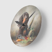 Gordon setter met fazanten, Art Ronde Klok (Hoek)