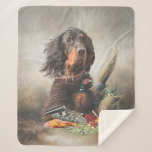Gordon setter met fazanten, Art Sherpa Deken